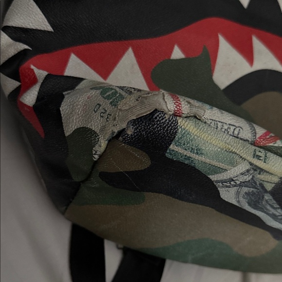 Sprayground Money Camo Shark Backpack - Picture 4 of 9
